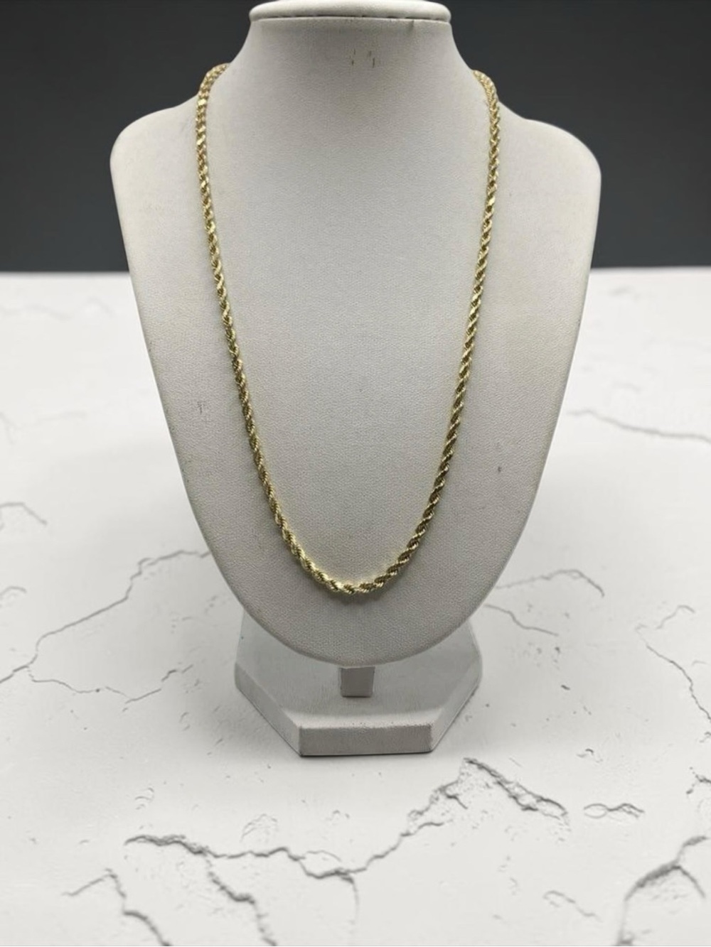 10K Yellow Gold Rope Chain Necklace 17β18β 3.49g XRF Tested Genuine Gold